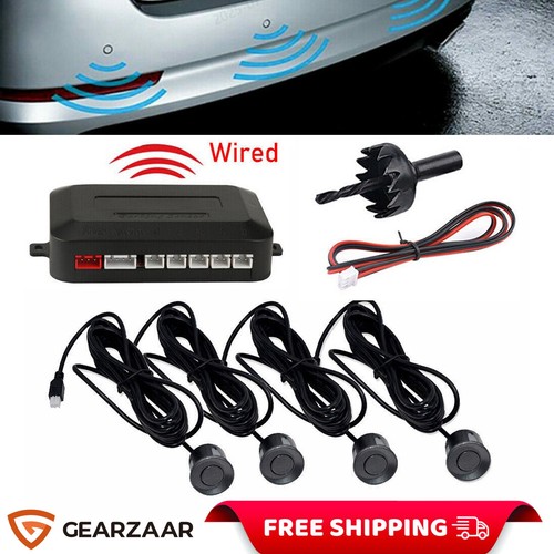 Black parking sensors - black, car